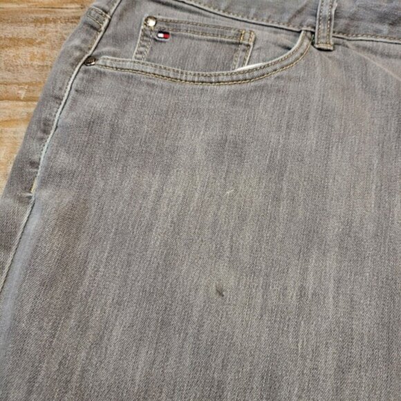 Tommy Hilfiger Womens Size 22R Gray Mid Rise Skinny Denim Jeans Distressed - Picture 12 of 12